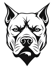 Obraz premium PNG Pitbull logo stencil sticker.