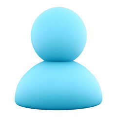 A minimalist blue figure representing a person, often used as an avatar or icon in digital contexts.