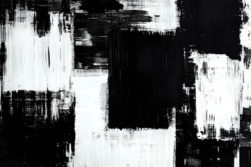 Fototapeta premium Abstract Black and White Brushstrokes