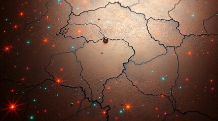 Territorial Boundaries in Sight: A network of territorial borders, with intricate delineations and subtle color variations, presents a visual representation of geographical division