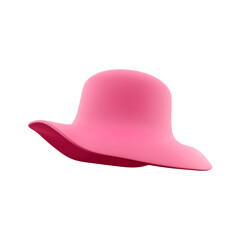 A vibrant pink hat with a wide brim, designed for fashion and sun protection.