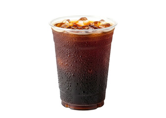 iced americano coffee in a plastic cup