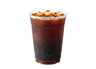 iced americano coffee in a plastic cup