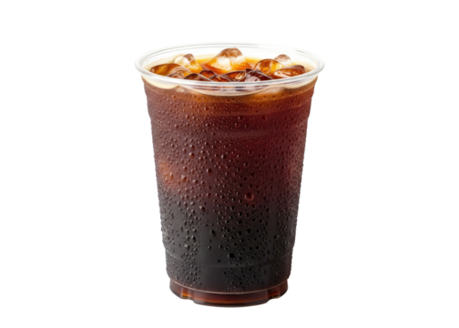 iced americano coffee in a plastic cup