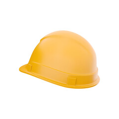 A yellow hard hat designed for safety in construction and industrial environments.