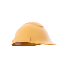 A yellow hard hat designed for safety in construction and industrial environments.
