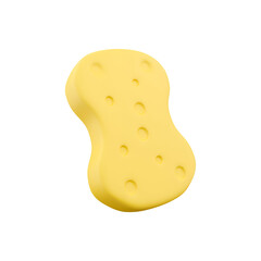 A yellow sponge with a textured surface, commonly used for cleaning and absorbing liquids.