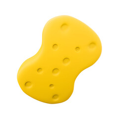 A yellow sponge with a textured surface, commonly used for cleaning or absorbing liquids.