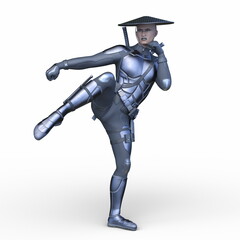サイバー剣士　3DCGレンダリング
