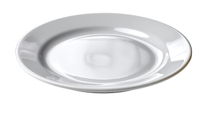 Minimalist Plate: A pristine, simple white plate, exuding elegance and functionality, perfect for culinary presentations and table settings.