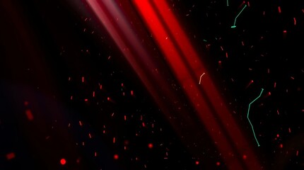 Red Spotlight on Crowd: Intense red spotlights cut through the darkness, illuminating a massive crowd of people at a concert or event.  The energy is palpable.