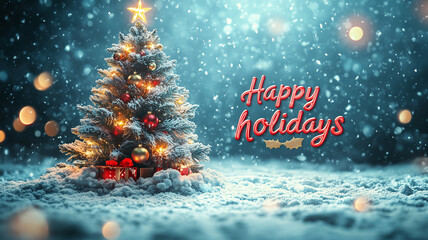 new year background with christmas tree