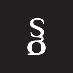 letter sq lowercase simple curves logo vector