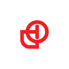 letters do simple linked overlap logo vector