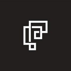 letters ep infinity overlap squares logo vector