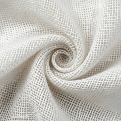 White mesh fabric close-up, organic cotton net texture, sheer textile background, breathable abstract material