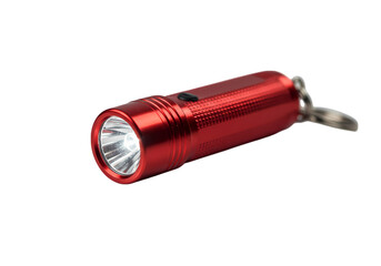 Red Keychain Flashlight isolated on transparent background