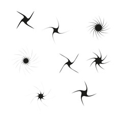 Abstract organic shapes. Dynamic fluid elements. Modern visual forms. Vector art illustration.