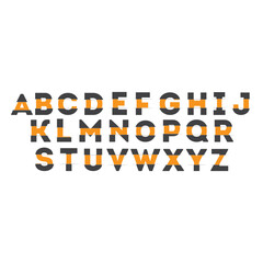 Halftone font collages. Cut out paper alphabet with dots