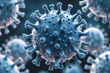 Detailed illustration of virus structure