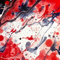 Bold Red and Blue Paint Splash Abstract Creative Textured Surface