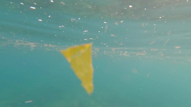 microplastics and plastic waste in the sea and ocean