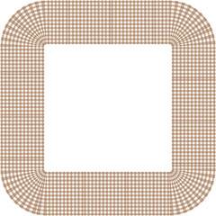 Square frame element. Rounded corner border. Geometric enclosure shape. Vector modern outline.