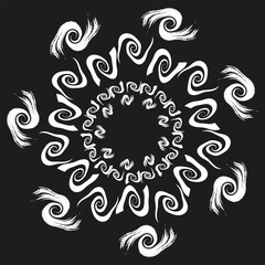 Pattern icon design. Ornamental motif symbol. Decorative element illustration. Vector artistic flourish.