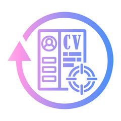 recruitment Line Gradient Icon
