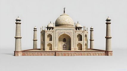 Fototapeta premium Taj Mahal Monument Architecture with Domes and Minarets