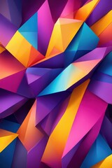 Fototapeta premium Vibrant Geometric Origami With Uplifting Energy