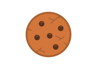 Choco chips snack. Simple flat illustration.