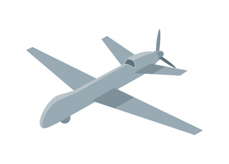 Military drone. Simple flat illustration.