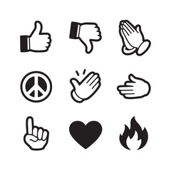 Fototapeta premium set of hand icons