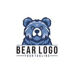 Bear design logo on white background