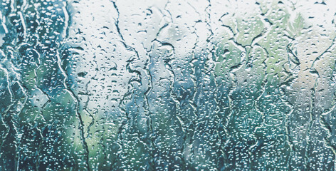 Raindrops On Vehicle Windscreen