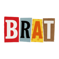 PNG Colorful ransom-style letter design.