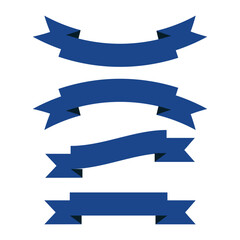 Ribbon banner set. Ribbons collection. Vector