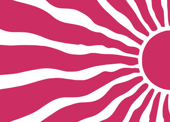 Minimalist Pink and White Abstract Geometric Wave Pattern