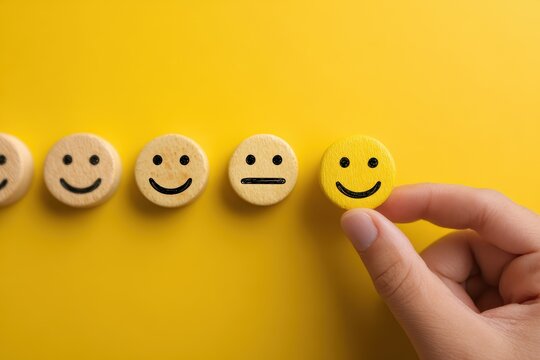 Positive mental health evaluation showcasing happiness improve well being select joyful feelings and transform emotional perspectives