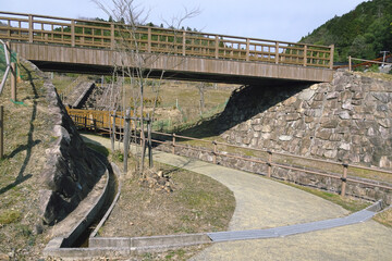 日本：大通院谷川砂防公園【吉田郡山城跡】広島県安芸高田市