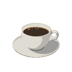 Obraz premium cup of coffee on white background