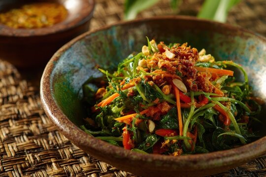 Pecal is a classic Javanese salad dressed in peanut sauce