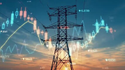 Energy Market Trends at Sunset
 - Powered by Adobe
