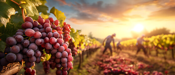 grape vines in autumn