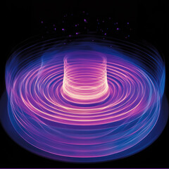 Visualize the propagation of sound waves through air on transparent background

