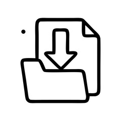 Document download into folder; file transfer; data storage; digital archiving.