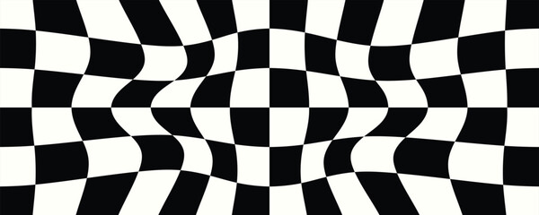 Obraz premium Abstract pattern wave background checkerboard