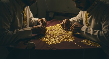 Golden Threads of Tradition: Master Artisans Embroidering Exquisite Detail