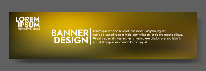 Modern banner design with a radiant golden sunrise background.